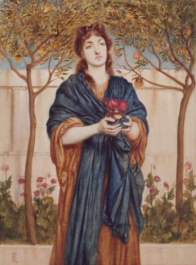 Priestess offering Poppies, 1864 by Simeon Solomon